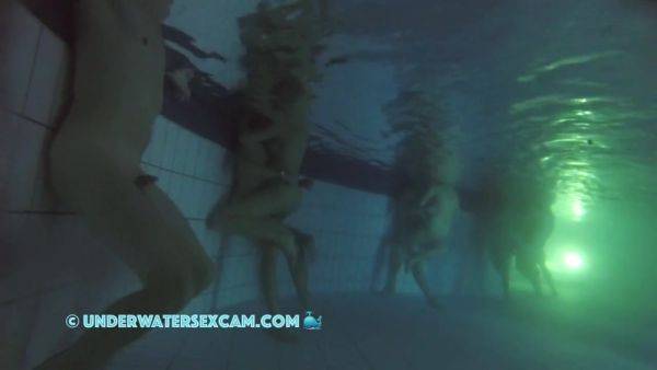 Between All The Horny People This Couple Has Real Sex Underwater In The Public Pool - hclips.com on pornsfind.com