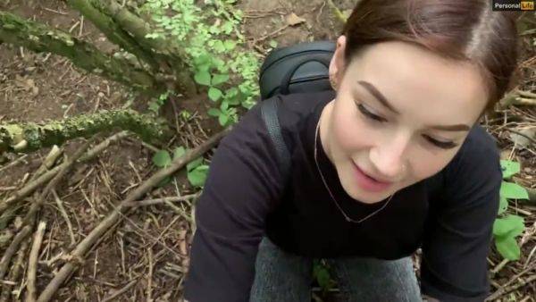 German teen gives risky bj in the woods - Amateur POV - anysex.com - Germany on pornsfind.com