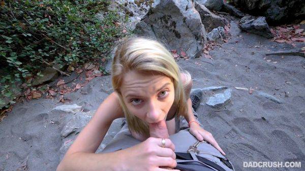 Cute blonde handles dick in priceless outdoor POV - xbabe.com on pornsfind.com