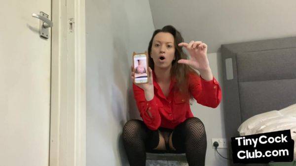 SPH domina in leather skirt talks bad to small dick losers - txxx.com - Britain on pornsfind.com