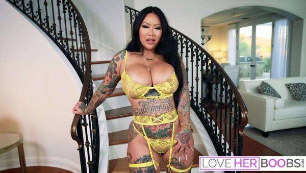 JOI Featuring Busty Asian Connie Perignon with Tattoo - porntry.com on pornsfind.com