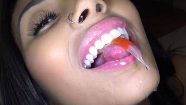 Stream the hardcore scene titled : Hungry woman devours goldfish at dawn - Vore Fish