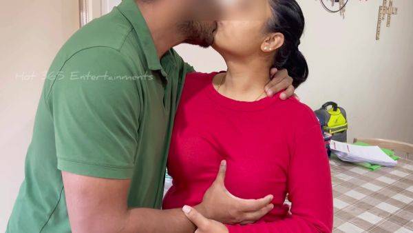 Stepdaughter - Romantic Deep Kissing, Handjob And Nipple Play With Horny Indian - desi-porntube.com - India on pornsfind.com