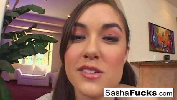 Slim brunette Sasha Grey's tight pussy filled in hot action - veryfreeporn.com on pornsfind.com