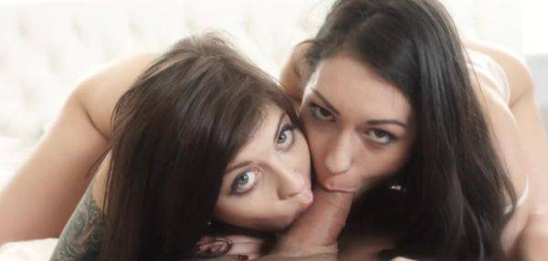 Cheerful Teen Girlfriends Sharing The Hard Cock (1) - inxxx.com on pornsfind.com