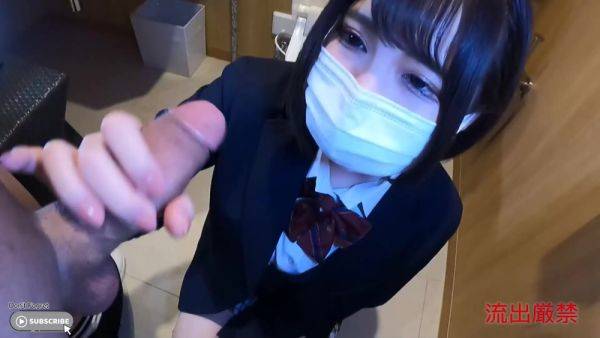 Asian schoolgirl sucked dick and got fucked in a bathroom pov - anysex.com - Japan on pornsfind.com