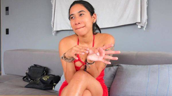 Real amateur Latina teen grips huge dick - drtuber.com on pornsfind.com