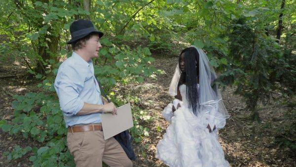 Ebony bride gets lost in the woods and fucked by a random dude - xbabe.com on pornsfind.com
