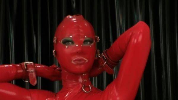 Red Latex Bondage Doll - hclips.com on pornsfind.com