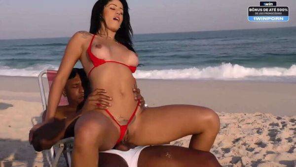 Beach Blowjob and Sex with a Big Cock - porntry.com - Brazil on pornsfind.com