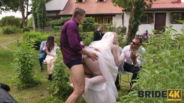 Big ass blondie gets fucked on her wedding day in front of everyone - anysex.com on pornsfind.com