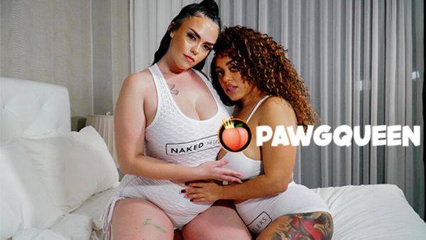 PAWGQueen Interracial Lesbians Twerking and Strap-on Fucking - txxx.com on pornsfind.com