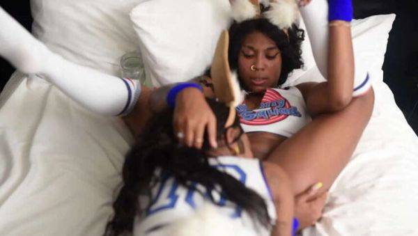 Ebony Lesbians Tinee & Lola: Hot Scissoring & Pussy Eating Action - xxxfiles.com on pornsfind.com