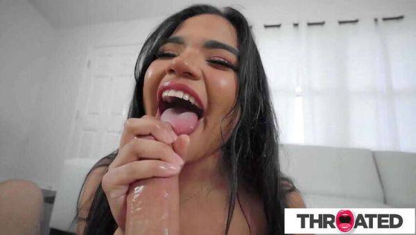 Latin Beauty Summer Col Gives Intense Blowjob and Gets Messy with Apollo Banks - xxxfiles.com on pornsfind.com