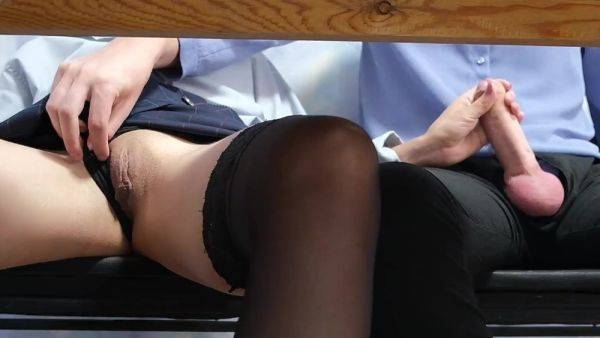 It's boring in class as always, so I'll touch my hot classmate at the desk - anysex.com on pornsfind.com