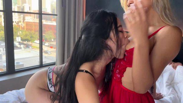 Blonde brunette lesbians flaming pussy licking fingering - drtuber.com on pornsfind.com