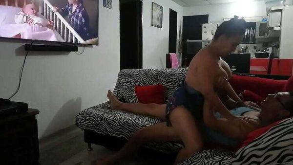Damian and His Sister-in-Law Rosy Isa: A Steamy TV Session with a Blowjob and Penetration - veryfreeporn.com on pornsfind.com
