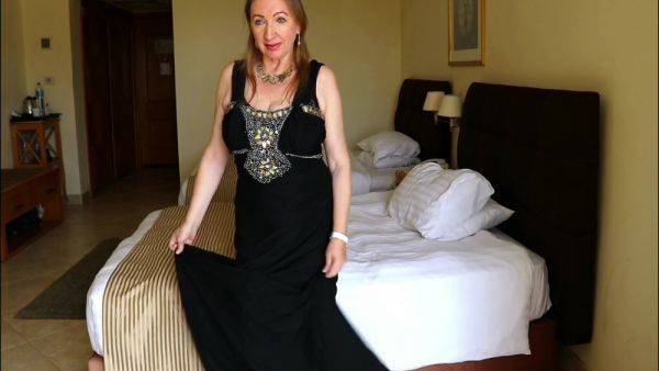 Elegant Intrigue: Busty Gilf Mariaolds Black Dress And Stockings Mystery - hclips.com on pornsfind.com