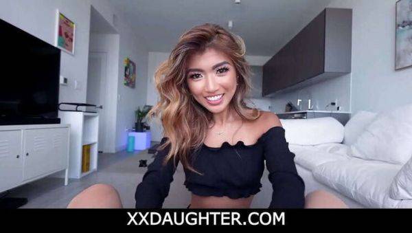 Asian Teen Clara Trinity Gets Frisky with Step-Dad as Mom Showers: Blowjob, Sex, & Deepthroat Action - porntry.com on pornsfind.com