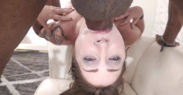 Enjoy watching uncut scene of : Young amateur throats the BBC in crazy positions for a full cam show