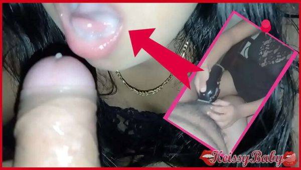 Enjoy watching this uncensored video named : Hot Latina Brunette Sucks Dick and Swallows Cum - Homemade POV Blowjob