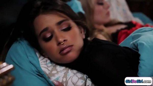 Watch uncut movie : Brunette Uma Jolie Rides Strap-On with Kali Roses in Lesbian Sex Scene