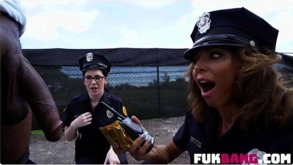 Enjoy watching uncensored movie called : Lyla Lali & Norah Gold Break The Law with Hardcore Threesome Action - Blowjob, Facial, and Doggystyle Fun