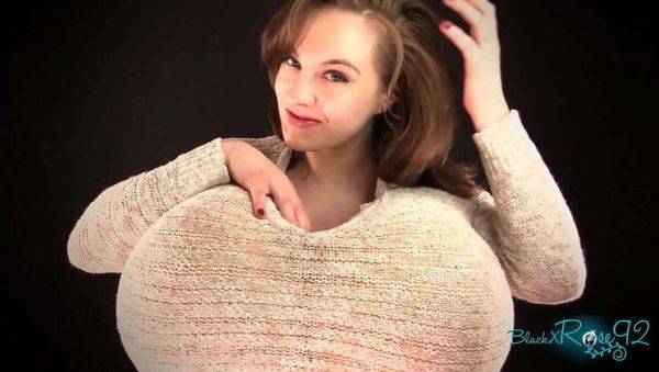 Play the HD scene named : Brunette MILF Stretches Sweater with Dirty Talk and Breast Expansion