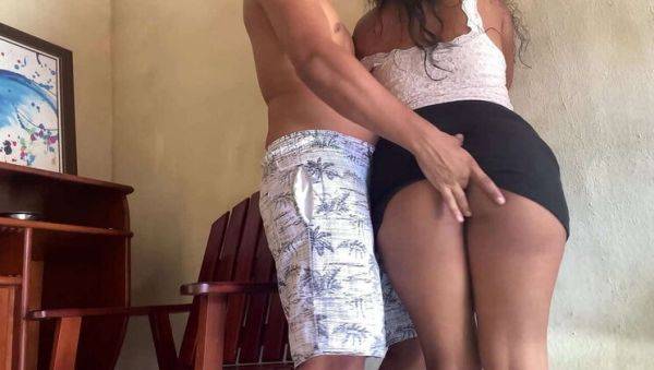 Watch uncensored clip : Lucky Step-Son Fucks Latina MILF in Skirt with No Panties - Amateur Homemade Sex