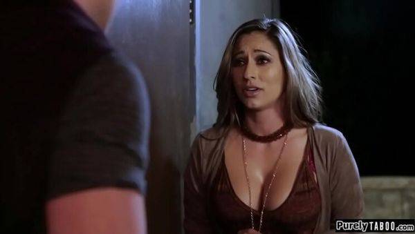 Stream uncensored movie titled : Busty MILF Reena Sky Seduces Naive Man with Clairvoyant Charm - Big Tits, Blowjob, and Hairy Pussy Action