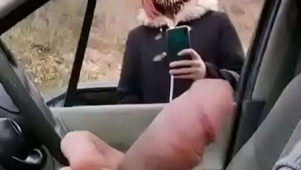 Enjoy watching the hardcore clip named : Amateur Couple Caught Flashing in Public Park - Big Dick Surprise!