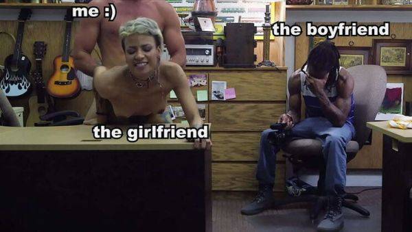 Enjoy watching this uncensored video of : Sean Lawless Fucks Blonde Stripper Roggie Zee While Boyfriend Secretly Films - Shameful Backroom Action