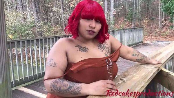 Enjoy watching the uncensored video titled : Layla Red Public JOI - Ebony BBW Masturbation