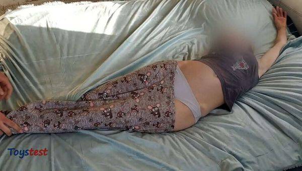 Watch the complete clip called : Morning Wake-Up Sex with Petite Stepsister Anya Toystest - Horny Teen Fucks in Doggystyle