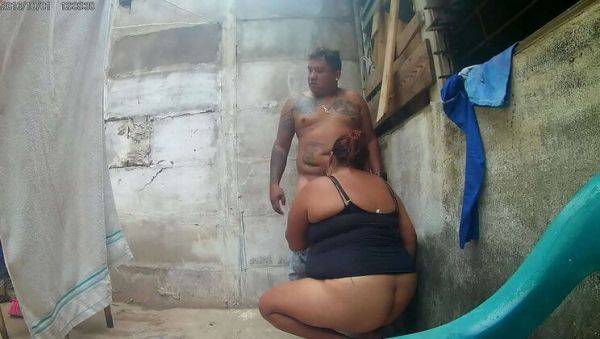 Watch the complete movie titled : Step Mom Cheats with Daughter's Partner in Backyard - Latina BBW Gets Caught by Neighbors