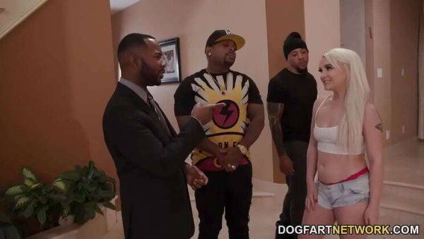 Watch this full scene of : Petite Bella Jane Takes BBC Gangbang with Rough Anal and Creampie