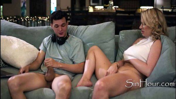 Play this full scene : Blonde Stepmom Rachael Cavalli Teaches Italian Stallion Taboo Fun