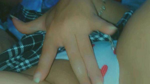 Watch the uncensored scene : Caught in Virtual Class: Hot Blonde Teen Fairy Bliss Touching Herself and Moaning in Uniform