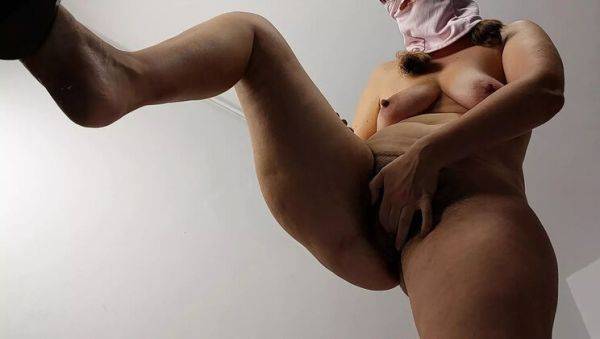 Watch complete movie of : Amateur Brunette Masturbates with Fingers and Vacuum for Intense Orgasm in Bedroom