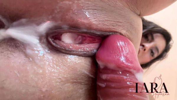 View uncensored scene named : Iara Sanchez Creampie - Latina Solo Masturbation Orgasm with Big Dildo