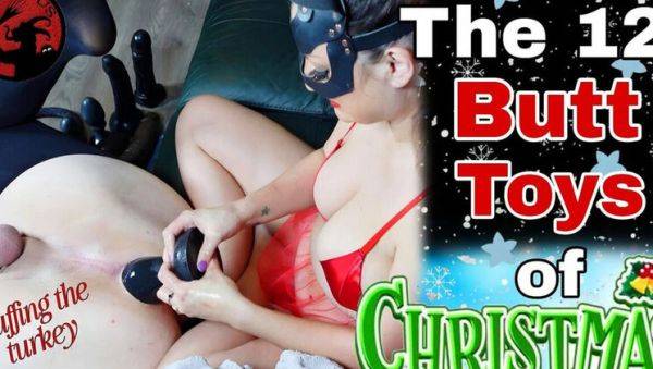 Watch this complete video called : Christmas Anal Fisting & Butt Toys for Beginners - Amateur Femdom Pegging