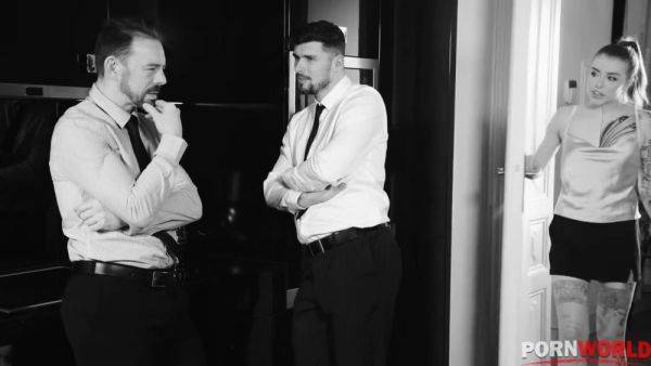 Play the uncut movie of : Horny Rich Bitch Eden Ivy DP’d by Her Stud Body Guards GP2294