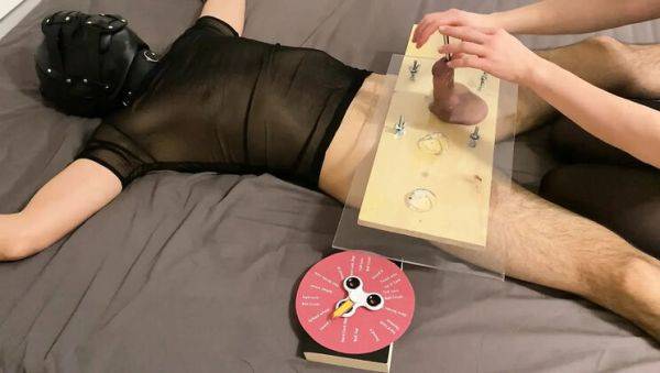 View HD movie titled : Big Bat's CBT Wheel of Fortune: Orgasm & Post Orgasm Teasing