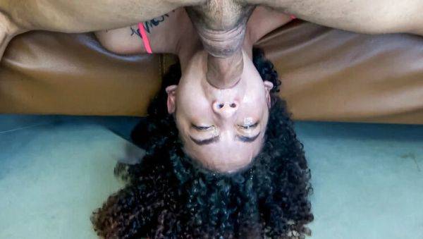 View the HD clip titled : Petite Latina Teen Rough Face Fucking with Big Dick Makes Her Sloppy Wet