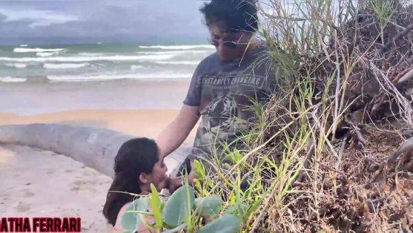 View this uncut clip named : Cheating Husband Blows His Load on Beach with Big Booty Latina