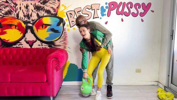 View the uncut scene named : Amateur Teen Kate Rich Gets First Time Anal Creampie From Big Black Cock Coach