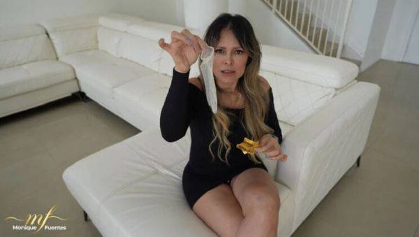 Enjoy watching the uncensored scene named : Monique Fuentes Hot MILF Stepmom Finds Stepson's Used Condom - Big Tits Latina Rough Sex
