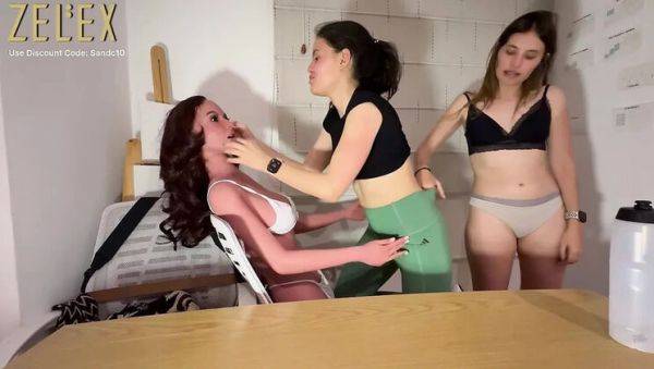 View this complete clip called : Scarlettandc Lesbian Threesome with Zelex Doll Amazing Tits Fingering Orgasm