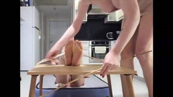 Play this uncensored video of : Mistressrola Punishes Disobedient Servant With Foot Torture & BDSM