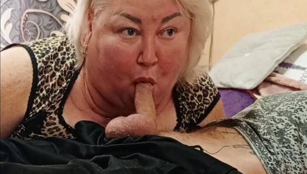 View uncut video titled : Stepmom's Surprise Blowjob with Cum in Mouth and Swallowing